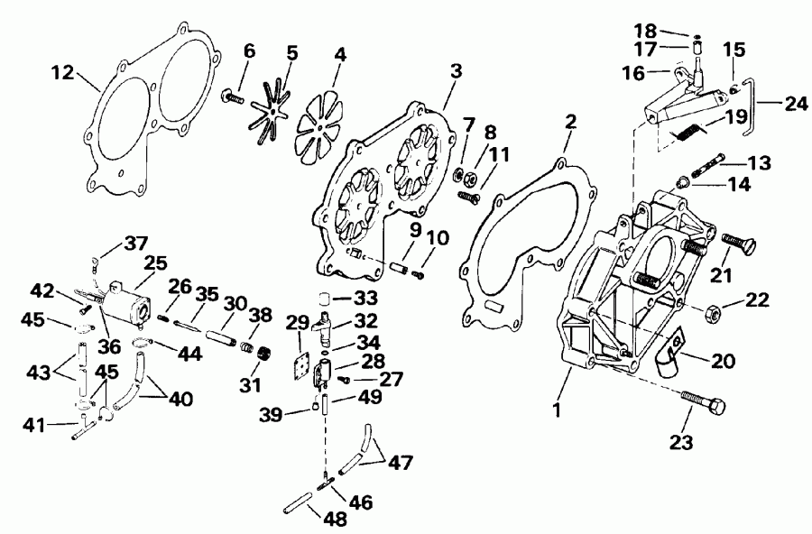 ��������� ��������� Evinrude VE30EEIC 1991  - take Manifold / take ���������