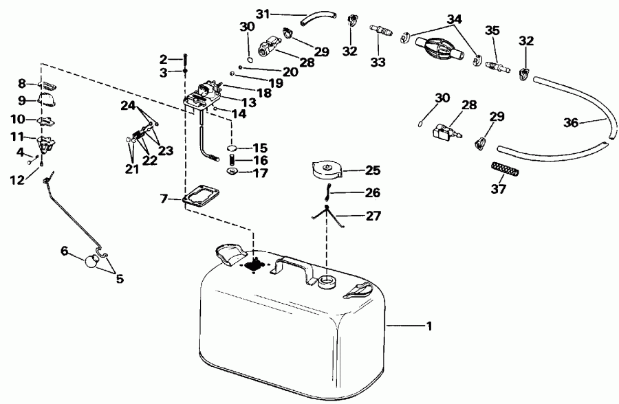 ��������� EVINRUDE VE30ELEIC 1991  - el Tank