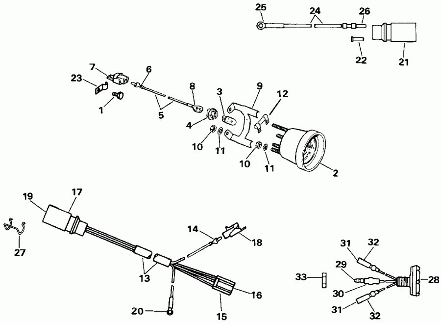 ����� Evinrude VE40TELEIA 1991  - wer Trim / tilt ���������