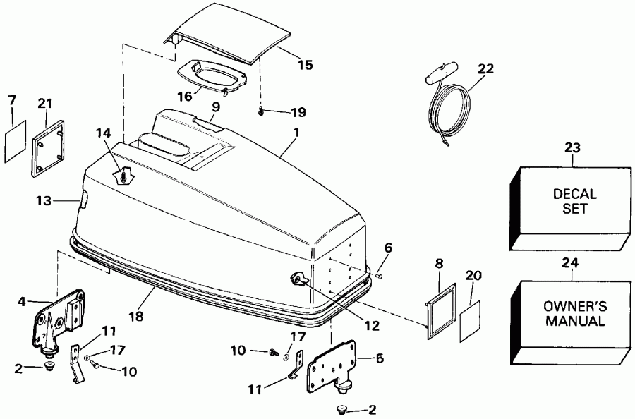 ��������� �������� ����� Evinrude VE40TLEIA 1991  - Johnson 25-40 / Johnson 25-40