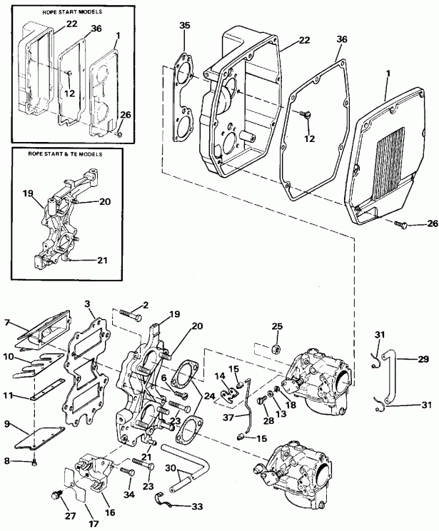 ��������� EVINRUDE VE40TLEIA 1991  - take Manifold / take ���������