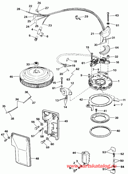 ��������� ��������� Evinrude VE50BELEIA 1991  - Rope Start - ���� Start