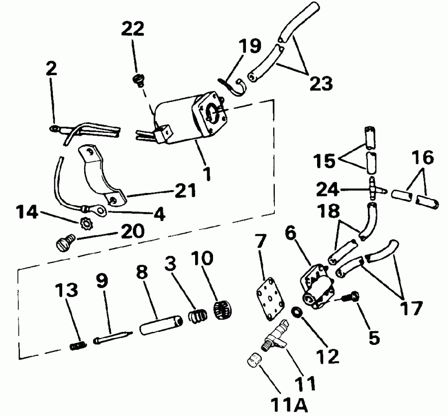��������� ����� EVINRUDE VE70ELEIE 1991  - ectric Primer System / ectric Primer System