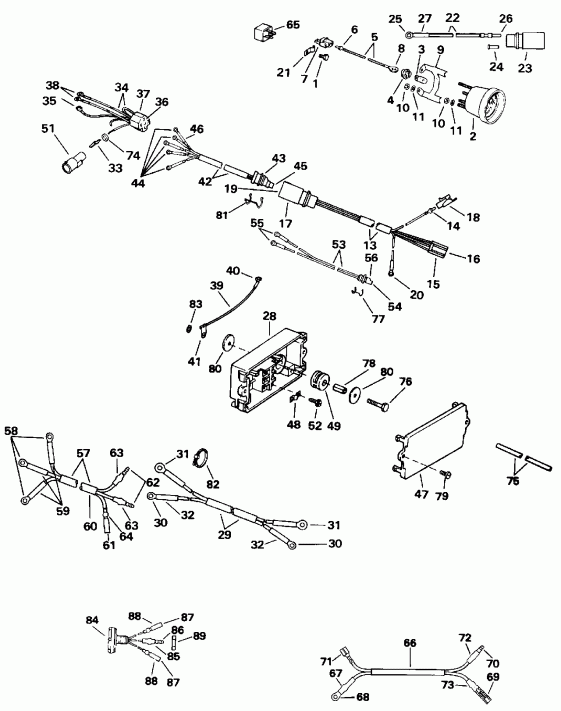 ��������� �������� ����� ������� VE90MLEIE 1991  - wer Trim / tilt ��������� - wer Trim/tilt Electrical