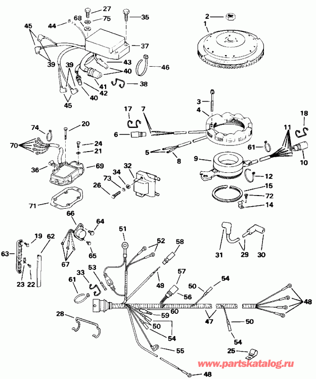 �������� ��������� ����� Evinrude VE90TLEIE 1991  - nition System - nition System