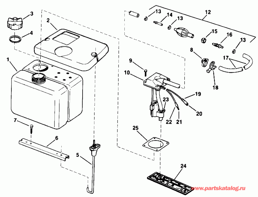 ��������� ����� Evinrude E100WTLENE 1992  - 1.8 ������ / 1.8 Gallon