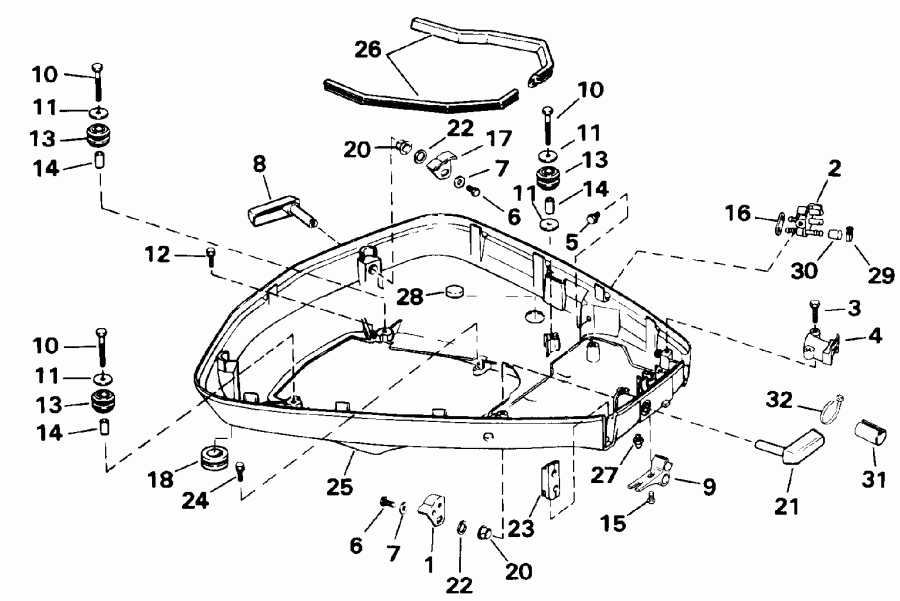 �������� ��������� ����� ������� E100WTXENE 1992  - wer Engine Cover / wer ������ ��������� (�����)