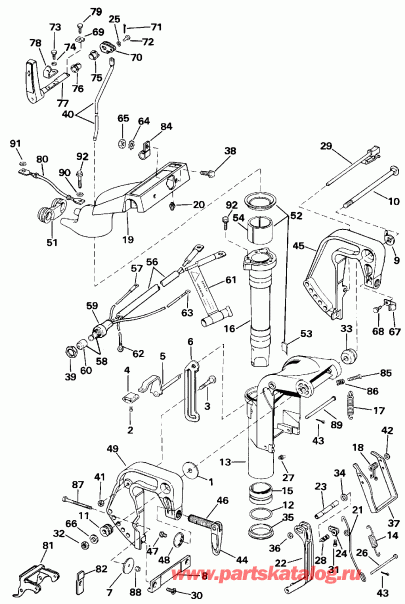 ��������� Evinrude E10EENA 1992  - dsection (10sel Only)