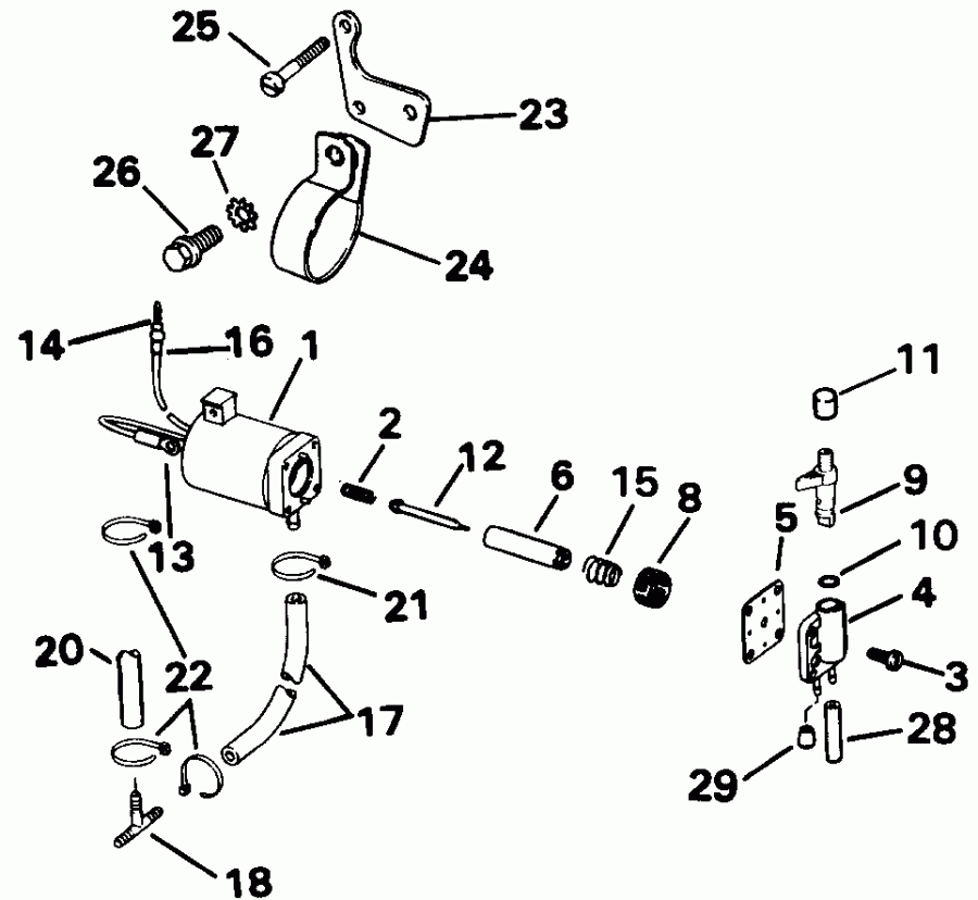 ��������� ����� Evinrude E10RELENA 1992  - ectric Primer System / ectric Primer System