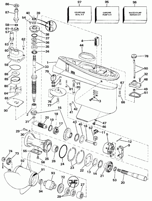 ��������� �������� ����� EVINRUDE E10RELENA 1992  - dsection (10sel Only) / dsection (10sel Only)