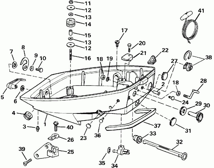 ��������� ����� Evinrude E10SELENA 1992  - wer Engine Cover - wer ������ ��������� (�����)