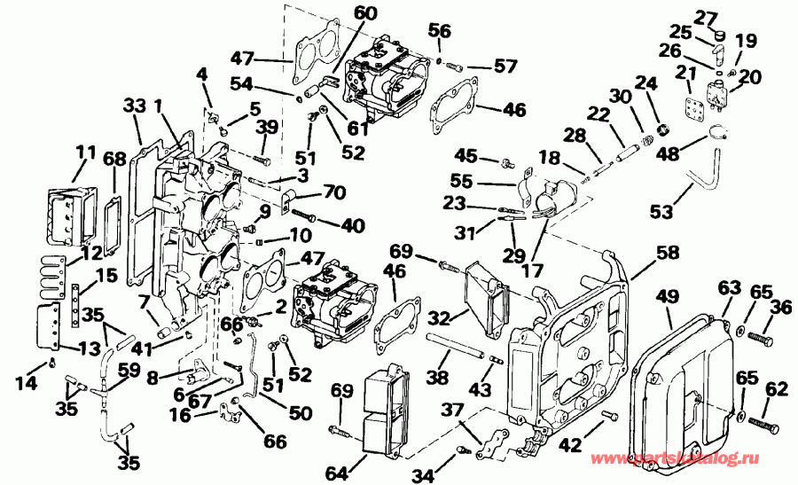 ��������� �������� ����� EVINRUDE E115MLEND 1992  - take Manifold / take ���������