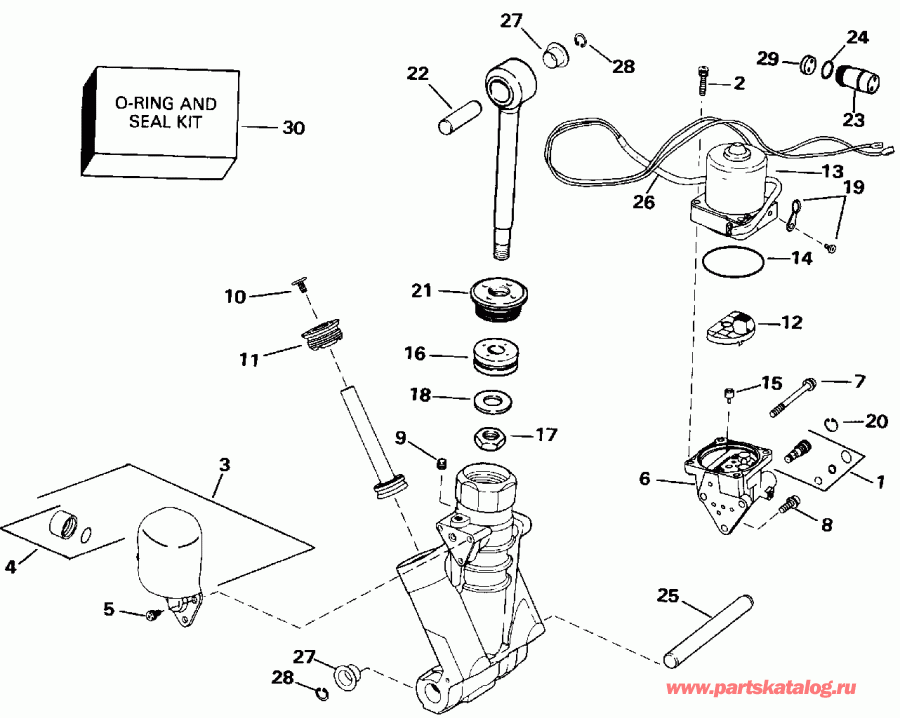 ��������� EVINRUDE E115MLEND 1992  - wer Trim/tilt Hydraulic Assembly / wer Trim / tilt Hydraulic Assembly