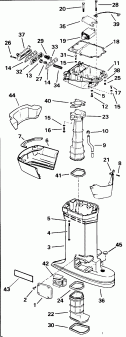 ����� EVINRUDE E115TLEND 1992  - haust Housing