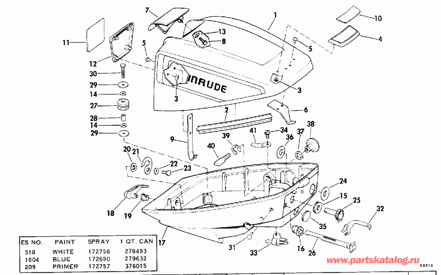  Evinrude E115TXEND 1992  - int Chart
