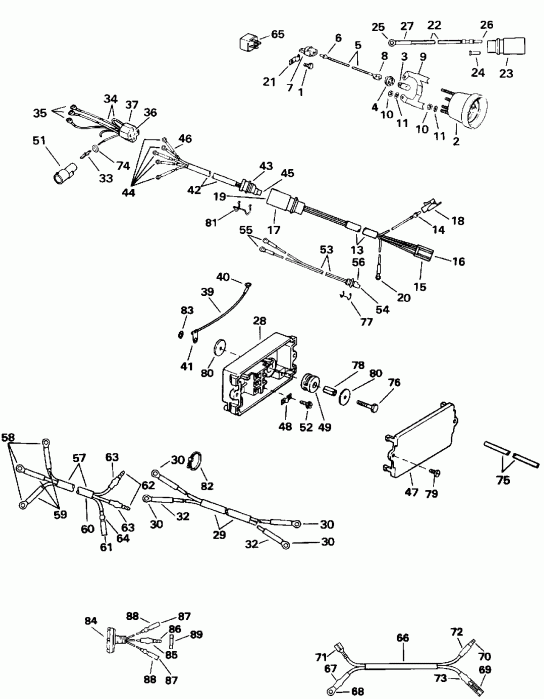 ��������� ��������� EVINRUDE E115TXEND 1992  - wer Trim/tilt Electrical