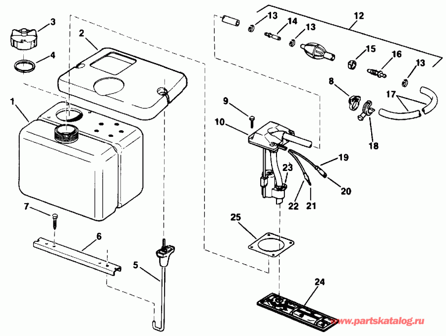 ��������� ��������� Evinrude E120TLEND 1992  - 1.8 ������ / 1.8 Gallon