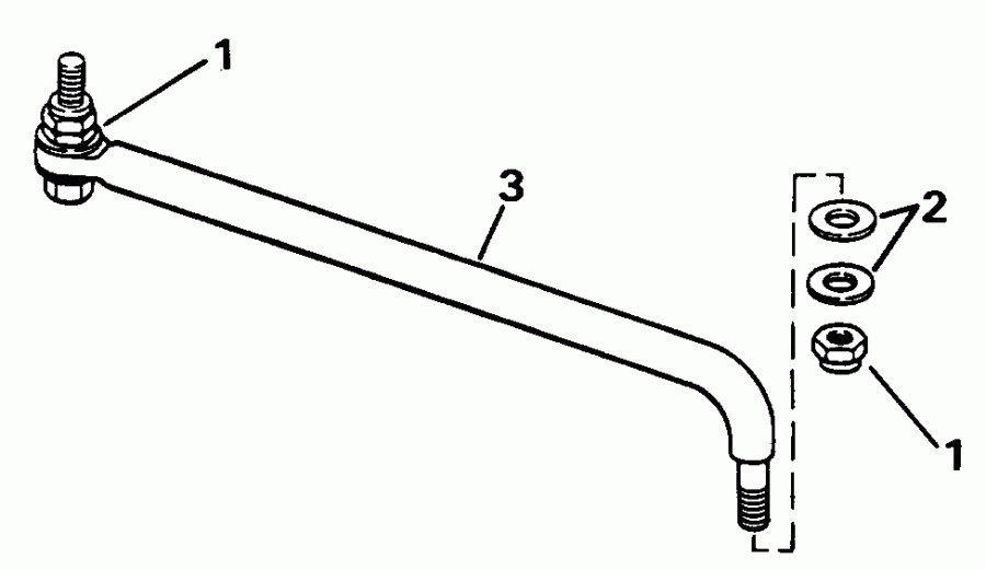 ��������� ����� Evinrude E120TXEND 1992  - eering Link Kit