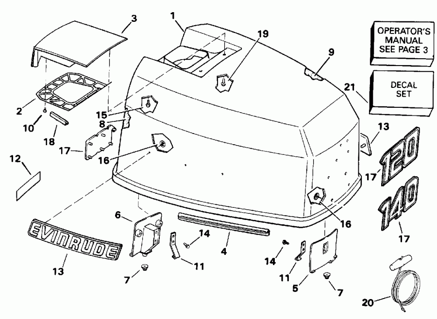 �������� ����� ������� E125ESXENR 1992  - Evinrude 120-140 Models / Evinrude 120-140 Models