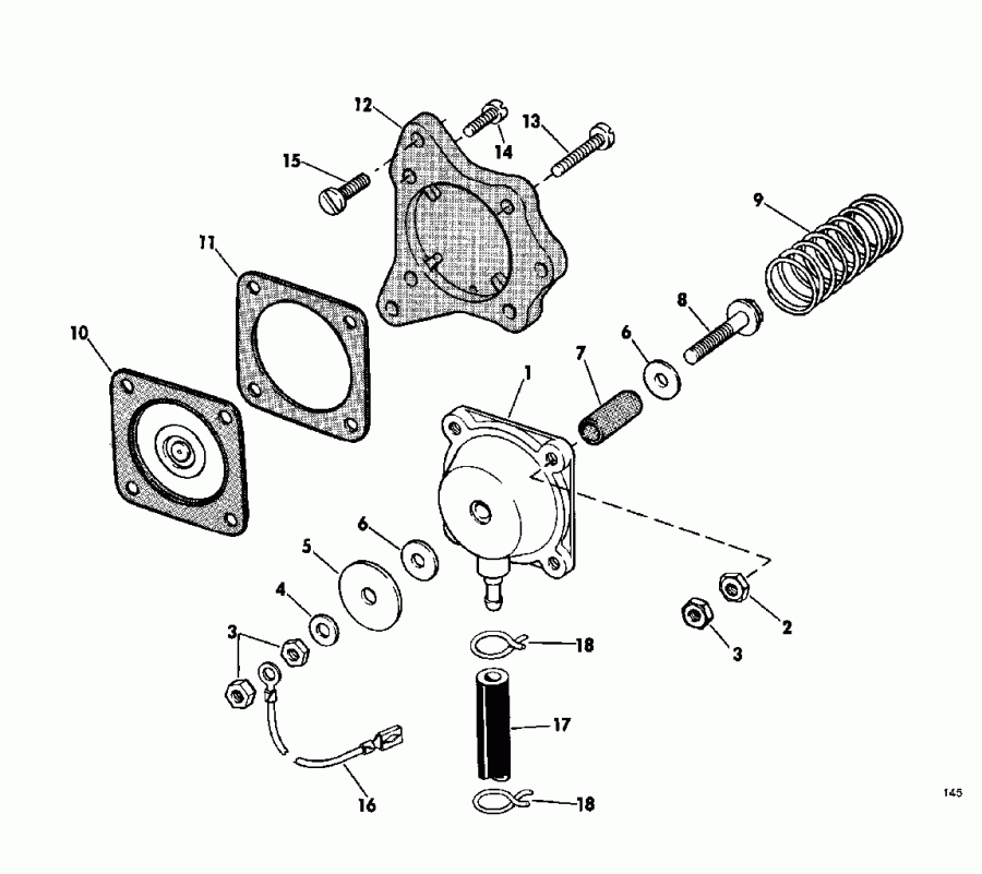 ��������� ��������� EVINRUDE E140CXENM 1992  - Evinrude 120-140 Models / Evinrude 120-140 Models