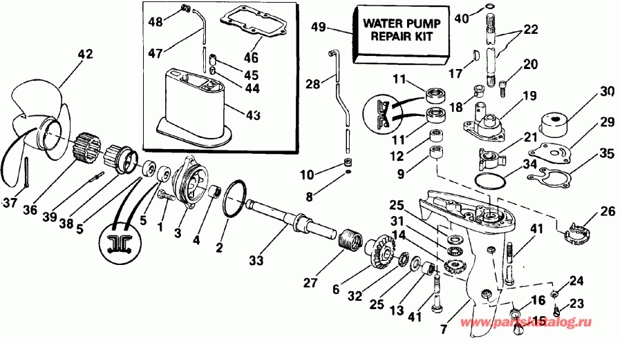 ����� EVINRUDE E140TLENS 1992  - rburetor And Linkage / rburetor � ��������� ��������