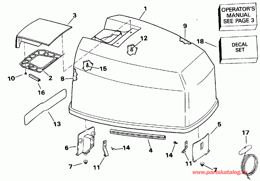 ��������� ����� Evinrude E140TLENS 1992  - Johnson 120-140 Models
