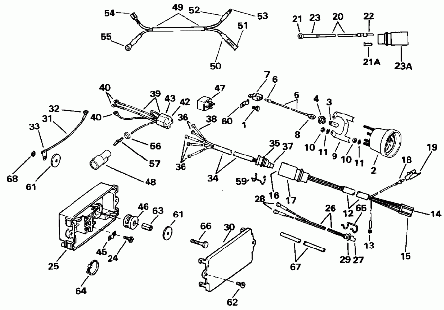 ��������� ����� Evinrude E140TLENS 1992  - wer Trim/tilt Electrical