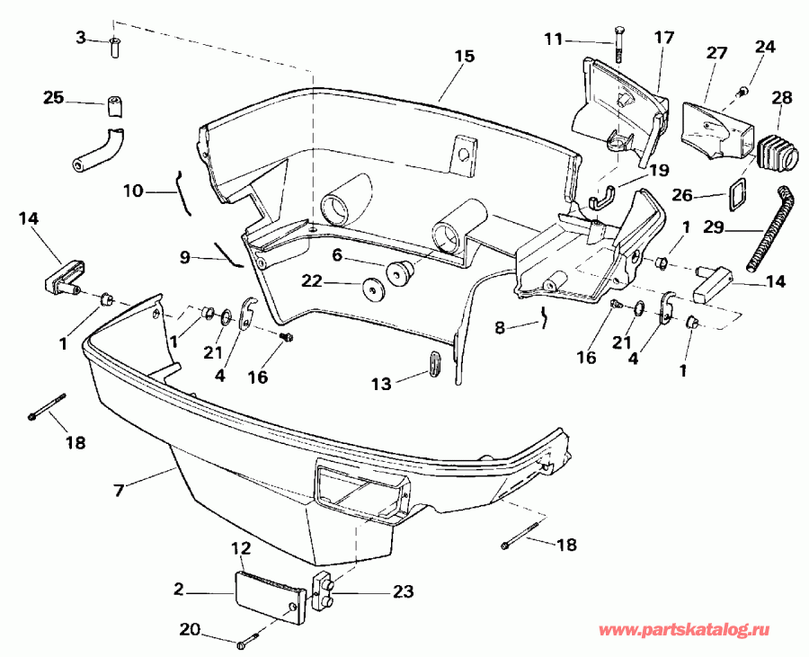 �������� ��������� ����� EVINRUDE E150EXENC 1992  - wer ������ ��������� (�����) - wer Engine Cover