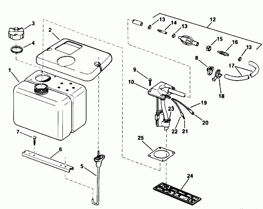 �������� ����� Evinrude E150EXENC 1992  - .8 Gallon - 8 ������