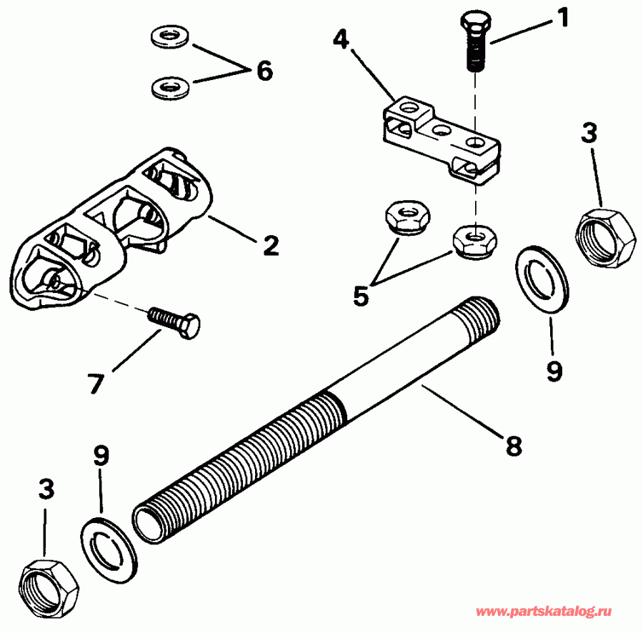 ��������� �������� ����� EVINRUDE E150JLENC 1992  - al Steering Connector Kit
