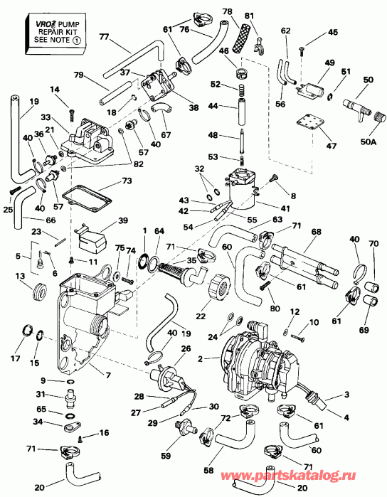 ��������� ����� Evinrude E150JLENC 1992  - el ��������� & Components / el Bracket & Components
