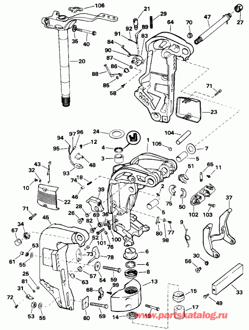 �������� ��������� ����� Evinrude E150NXENC 1992  - dsection / dsection