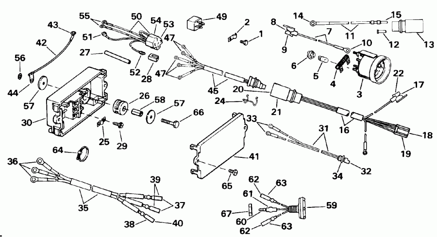 ��������� Evinrude E155WTLENE 1992  - wer Trim / tilt ��������� - wer Trim/tilt Electrical