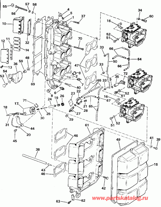 ��������� Evinrude E155WTXENE 1992  - take Manifold