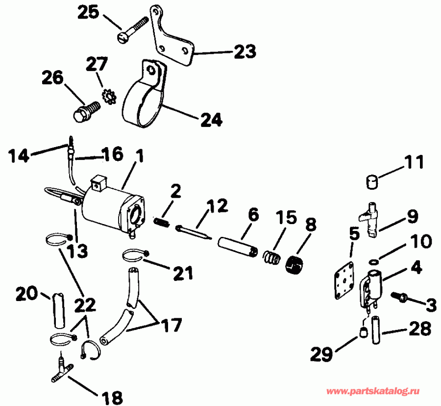 ��������� �������� ����� EVINRUDE E15ELENM 1992  - ectric Primer System