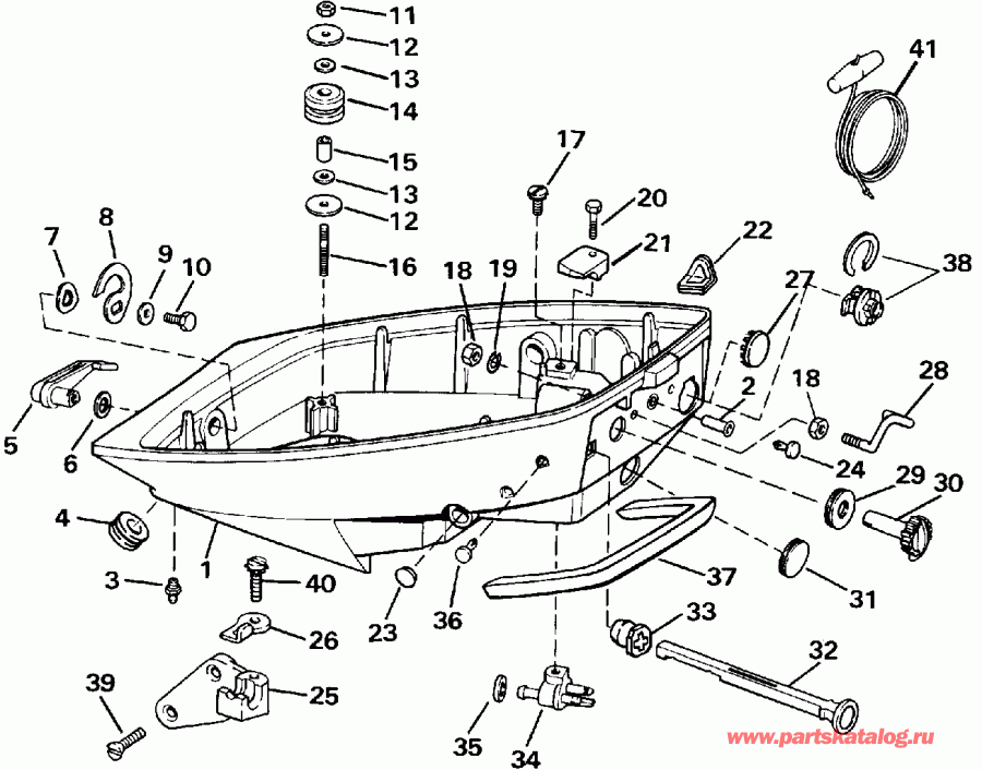 ��������� �������� ����� EVINRUDE E15ELENM 1992  - wer Engine Cover / wer ������ ��������� (�����)