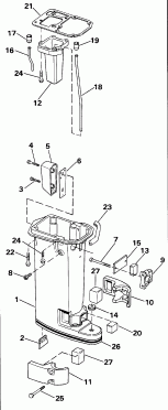  ������� E15RLENM 1992  - haust Housing / haust ������