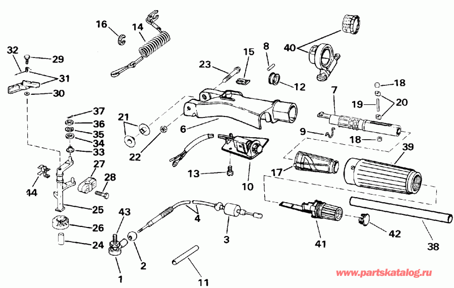  EVINRUDE E15RLENM 1992  - ee������ Handle & ���������� ���������