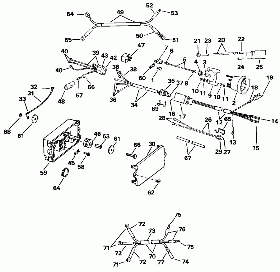 ��������� ��������� ������� E185ESXENR 1992  - wer Trim / tilt ��������� / wer Trim/tilt Electrical