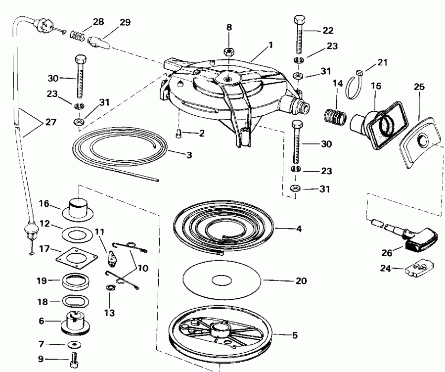  Evinrude E20CREND 1992  - wind Starter / wind �������