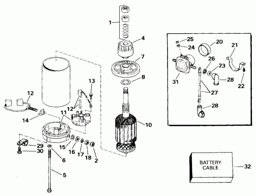 ��������� ��������� ������� E20EEND 1992  - ectric Starter & Solenoid - ectric ������� & Solenoid