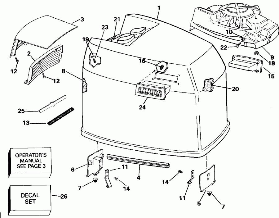 ����� Evinrude E225CXENR 1992  - Johnson - 200tx, 200cx, 225t, 225p, 225c - Johnson - 200tx, 200cx, 225t, 225p, 225c
