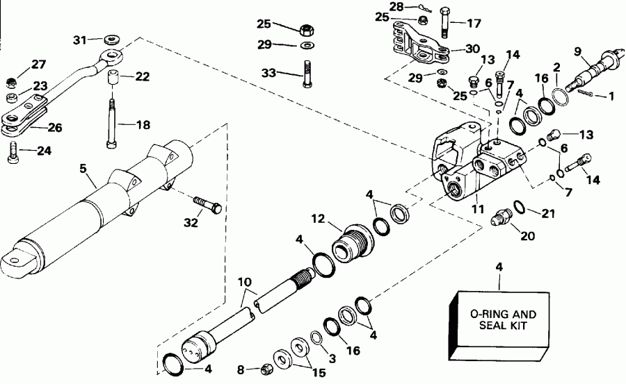 ��������� ��������� Evinrude E225TLENR 1992  - linder Valve Assembly