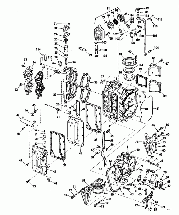 ��������� ��������� EVINRUDE E250TXEND 1992  - rburetor