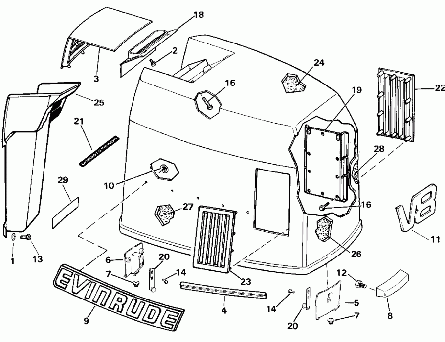  ������� E250TZEND 1992  - Evinrude - Evinrude