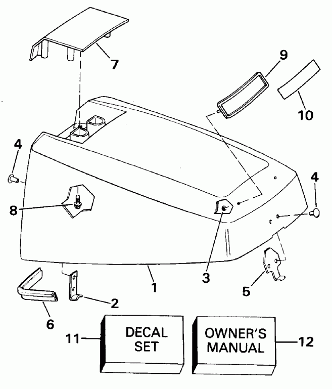 �������� ��������� ����� Evinrude E25ELENS 1992  - wer ������ ��������� (�����) - wer Engine Cover