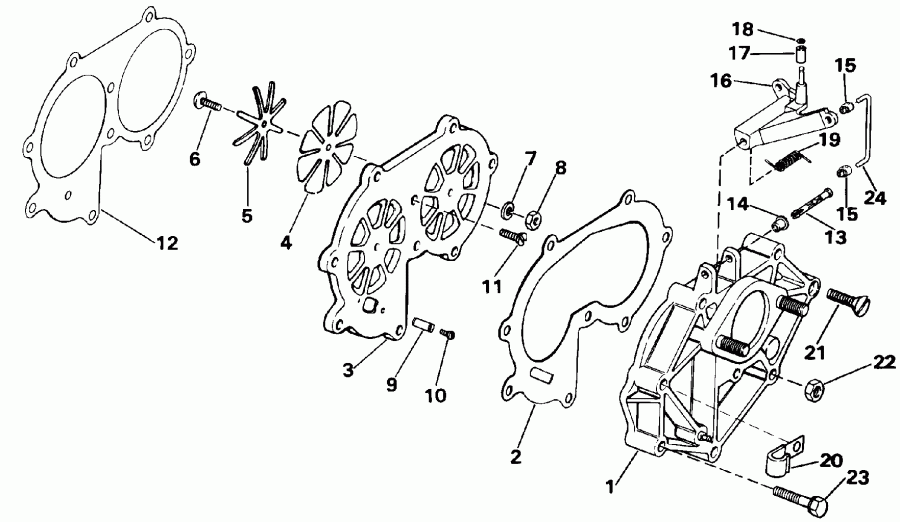  EVINRUDE E25RWENB 1992  - take Manifold / take ���������