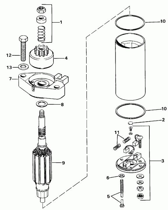 ����� ������� E25TEEND 1992  - linder & Crankcase - linder & ������ ���������
