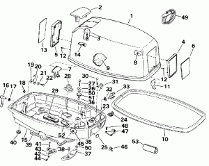 ������ ��������� (�����) - Evinrude (Engine Cover - Evinrude)