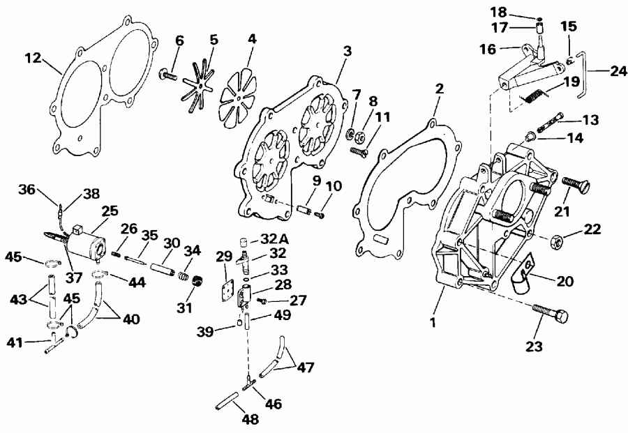 ��������� EVINRUDE E28ESLENE 1992  - take ��������� - take Manifold